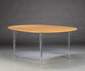 Piet Hein. Super Ellipse spisebord, plade af lakeret bøg Denne vare er sat til omsalg under nyt varenummer 4436826