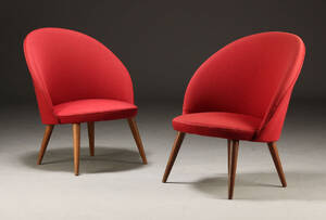 Dansk møbelproducent. Par lænestole, 1960erne 2