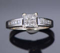 Diamantring af 14 kt. Hvidguld, str, 0.40 ct Denne vare er sat til omsalg under nyt varenummer 4869236