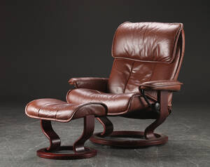 Ekornes, Norge. Stressless lænestol med skammel 2 