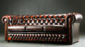 Tre-personers sofa, Chesterfield form