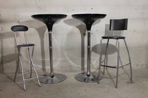 Barbord plastkrom, 2 st