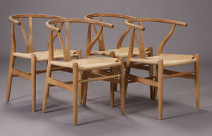 H. J. Wegner. Y- stole, model CH-24, egetræ 4