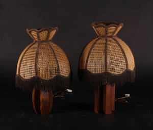 Et par palisander bordlamper Unika. 2