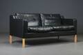 Dansk Møbelproducent  2½ -pers. sofa af sort læder