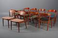Danske møbelproducent. Samling stole. Teak. 10