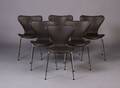 Arne Jacobsen. 7er spisestole, nybetrukket, model 3107 6 