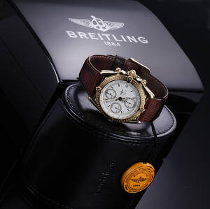 Breitling Chronomat. Herreur i 18 kt. guld med hvid skive, 1990erne Denne vare er sat til omsalg under nyt varenummer 4251172