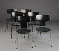 Arne Jacobsen. Sæt på seks T- stole, model 3103 6
