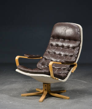 Dux lænestol på drejefod