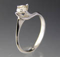 Solitaire ring ca. 0.45 ct.