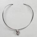 HALSBAND, Silver, stelt Kulornas längd tillsammans 25mm.