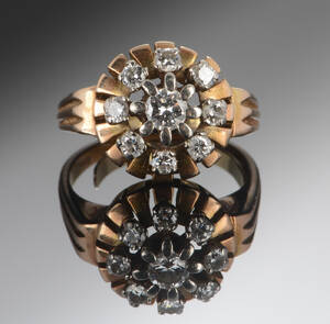 Vintage Brillantring, ca 0.65 ct 