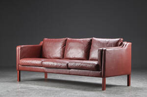 Tre-pers. sofa, læder, model Isabella