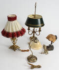 Samling bordlamper af messing 4