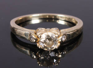 Diamantring, ca. 0.53 ct. 