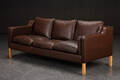 Stouby. Tre-pers. sofa, læder