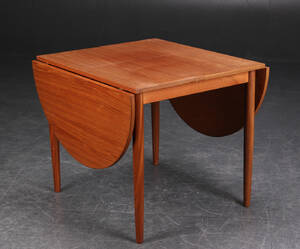 Spisebord af teaktræ med udtræk 3