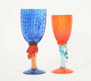 Pokalglas 2st, Kjell Engman för Kosta Boda