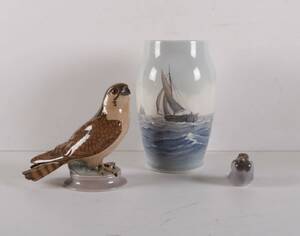 Samling figurer og vase. Bing og Grøndahl m.fl. 3