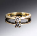Dirksdesign. Heart ring i 18 kt. guld med brillant på ca. 0.25 ct.