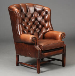 Chesterfield-stil. Lænestol, læder