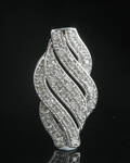 Rhodinated diamond pendant 0.17ct