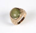 Vintage herrering med jade, 14 kt guld, 10,5 gram.