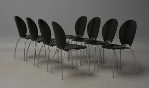 Hans Sandgren Jakobsen sæt på otte Pingo stole, Fredericia Furniture 8