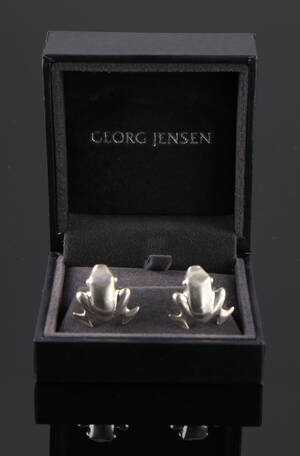 Georg Jensen. Manchetknapper udført af 925 sterlingsølv.