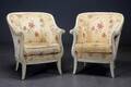 Par lænestole, antikbemalet, fransk stil. 1900-tallet 2 Denne vare er sat til omsalg under nyt varenummer 4854336