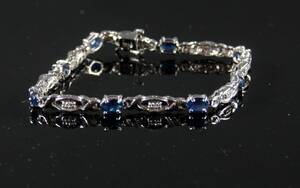 Safir og diamantarmbånd