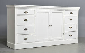 Skænk, antikbemalet, hvid