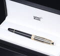 Montblanc Meisterstück Solitaire. Forgyldt kuglepen med etui