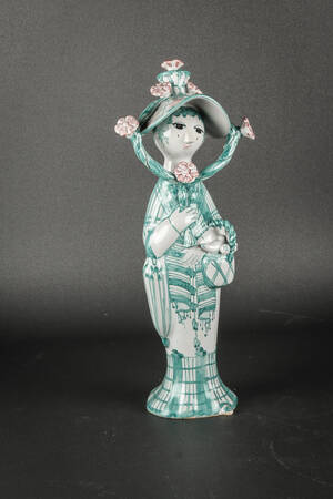 Bjørn Wiinblad 1918-2006. Figur af glaseret keramik