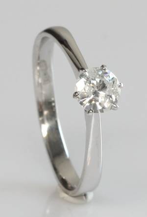 Solitairering, ca. 0.45 ct.