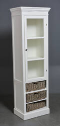 Vitrine, antikbemalet, hvidt