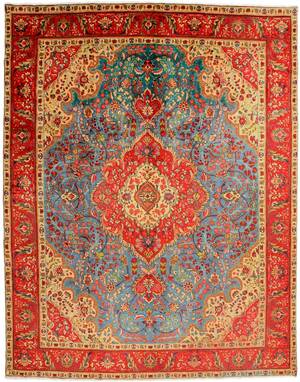Persisk Tabriz tæppe, 380X295 cm.