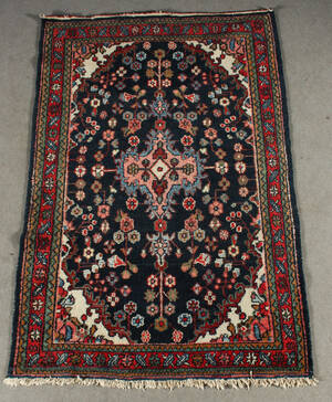 Persisk handknuten matta, old, Hamadan 195x125 cm