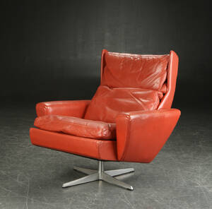 Lænestol, læder og metal, 1900-tallets sidste halvdel