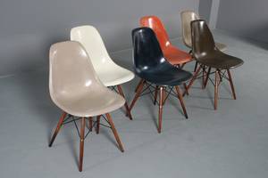 Charles Eames 1907-1978 Seks skalstole i div. farverDSW  6