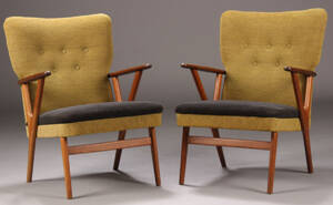 Dansk møbelproducent. Par lænestole, 1960erne 2