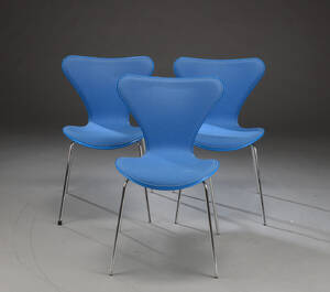Arne Jacobsen. Tre syverstole, model 3107 3