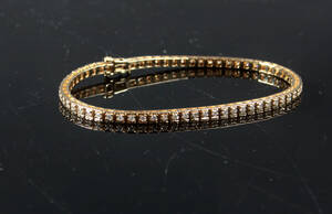 Tennisarmbånd af 14 kt. guld. 1.20 ct