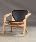 Hans. J. Wegner. Butterfly lænestol, sort skind. Model GE-460
