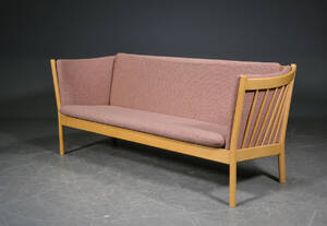 Erik Ole Jørgensen sofa, bøg og uld, Tarm Stole Møbelfabrik