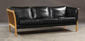 Mogens Hansen. Trepers. sofa, bøg og læder