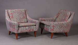 Dansk møbelproducent. Par lænestole, 1960erne 2