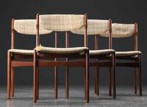 Fire spisestole, dansk møbelproducent, teak 4