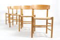 Børge Mogensen. Sæt på fire stole, model J39 4
